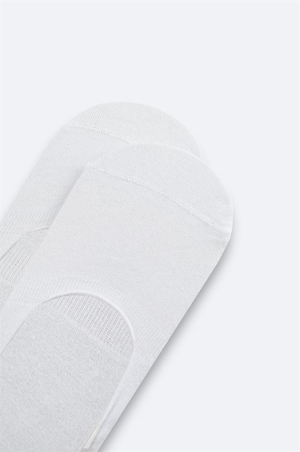 Beyaz Bambu Babet Çorap