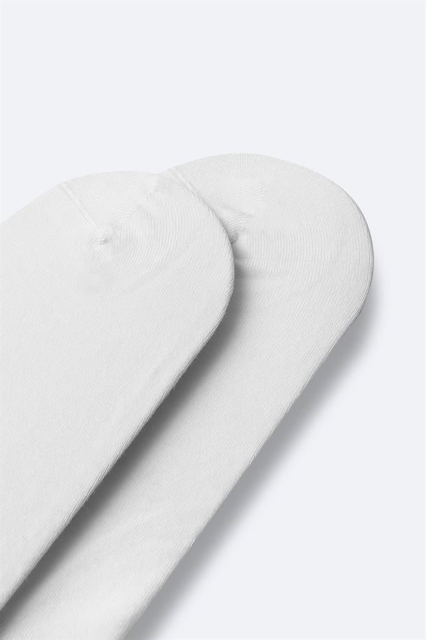 Beyaz Pamuklu Patik Çorap