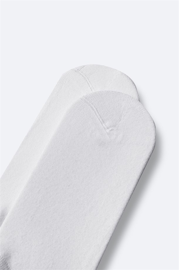 Beyaz Bambu Sneaker Çorap