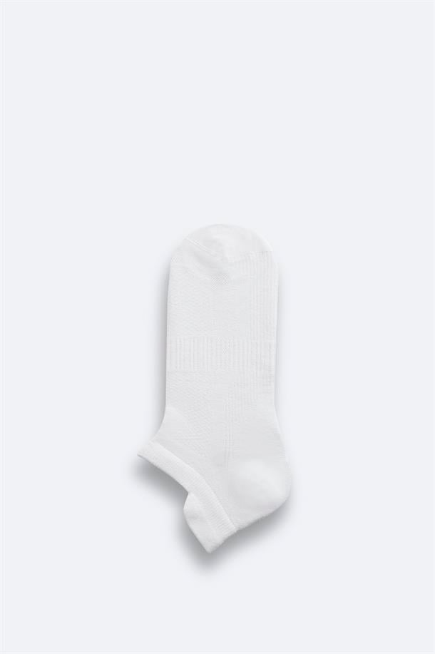 Beyaz Bambu Patik Çorap
