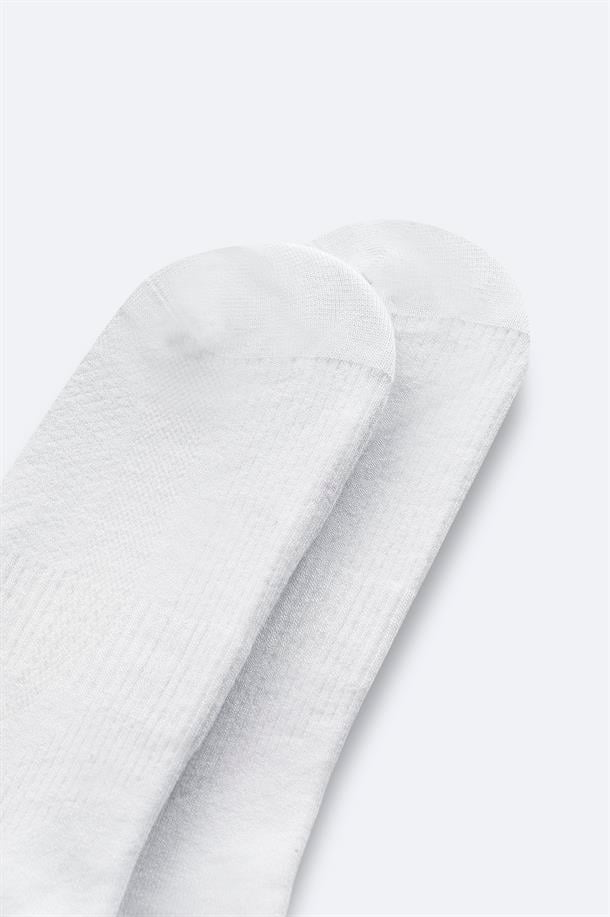 Beyaz Bambu Patik Çorap