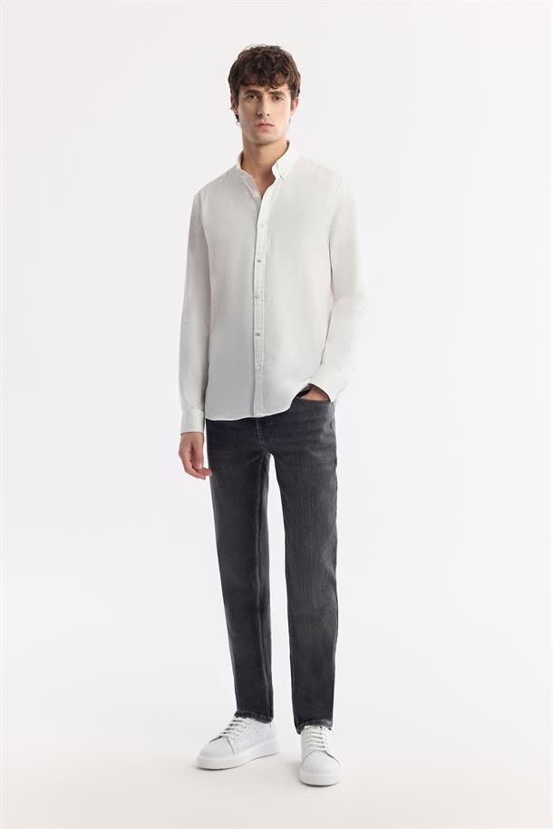 White 100% Cotton Oxford Shirt