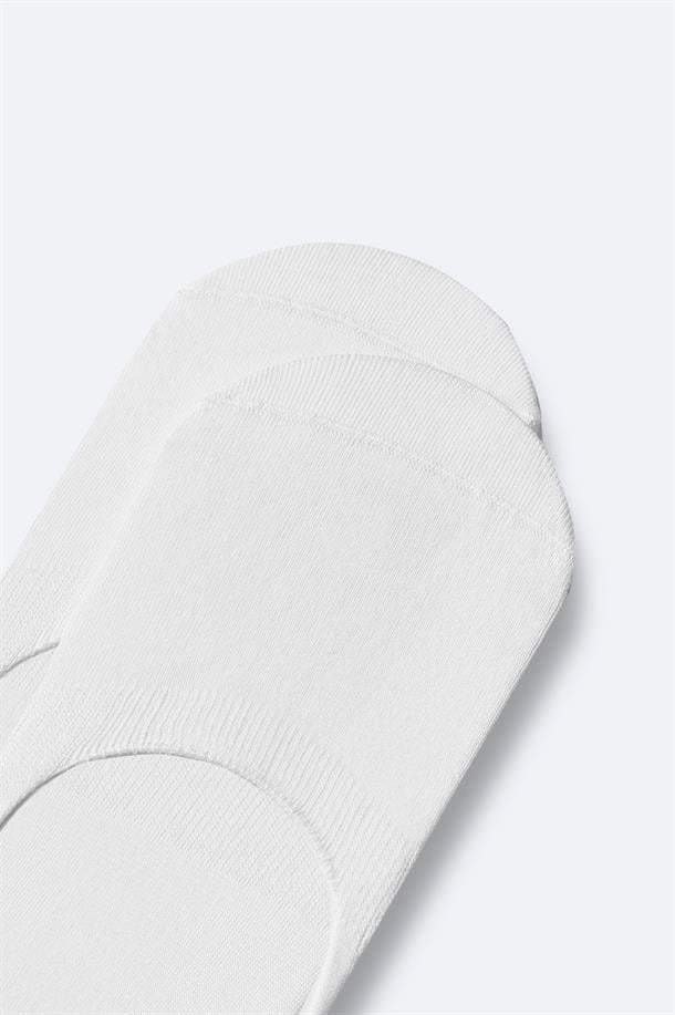 Beyaz Bambu Babet Çorap