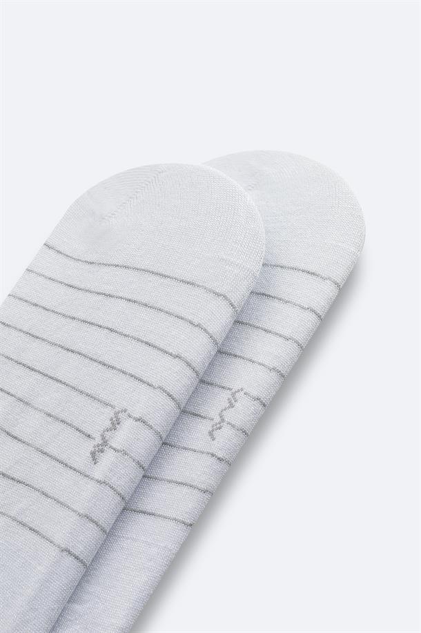 Beyaz Pamuklu Sneaker Çorap