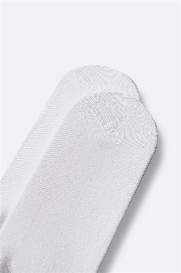 Beyaz Pamuklu Sneaker Çorap