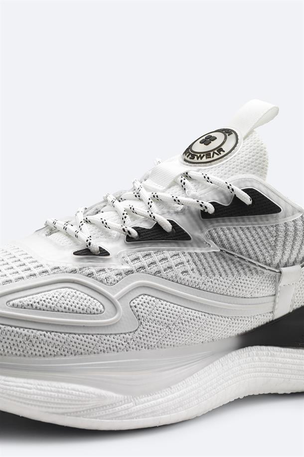 Beyaz Nefes Alan Hafif Sneaker Ayakkabı