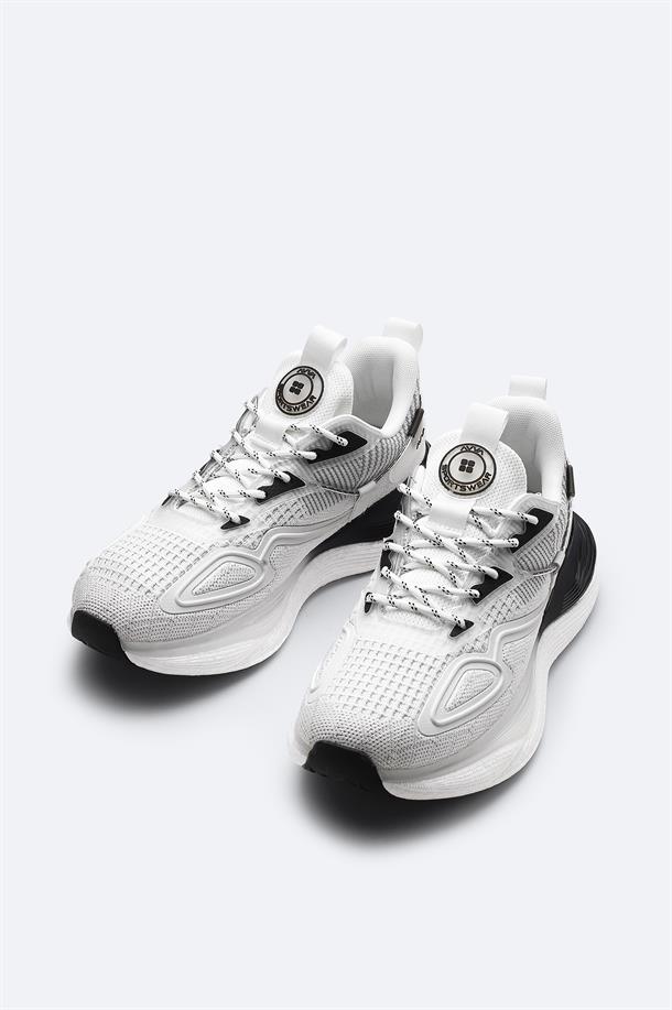 Beyaz Nefes Alan Hafif Sneaker Ayakkabı