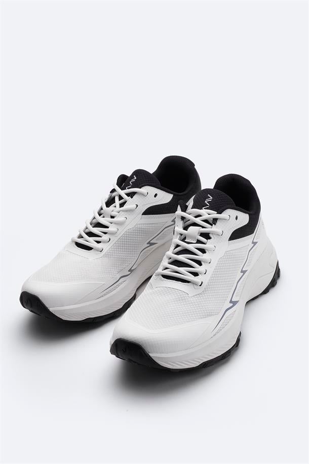 Beyaz Nefes Alan Hafif Sneaker Ayakkabı