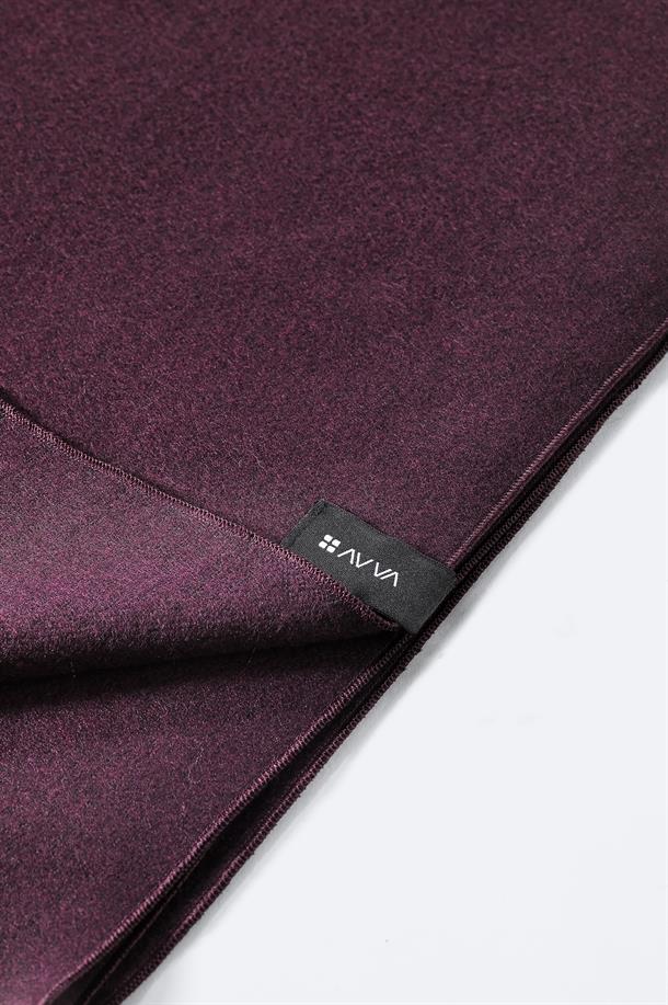 Bordo Viskon Karışımlı Püsküllü Şal