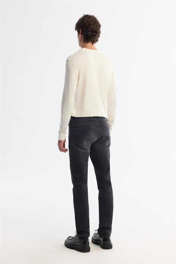 Ekru Bisiklet Yaka Viskon Viskon Karışımlı Basic Triko Kazak