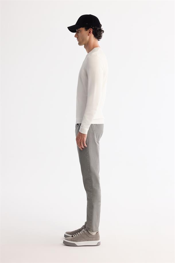 Ekru Yüksek Bisiklet Yaka Rayon Triko Kazak