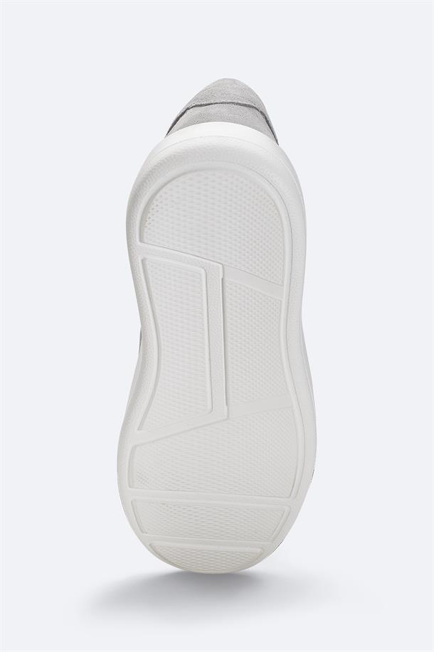 Gri %100 Süet Esnek Taban Hafif Casual Ayakkabı 