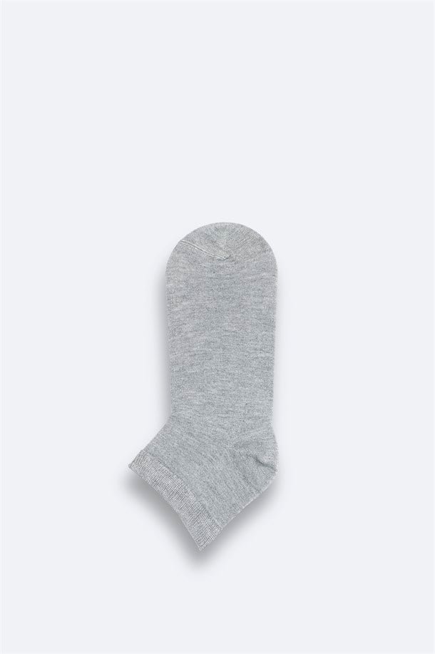 Gri Bambu Patik Çorap