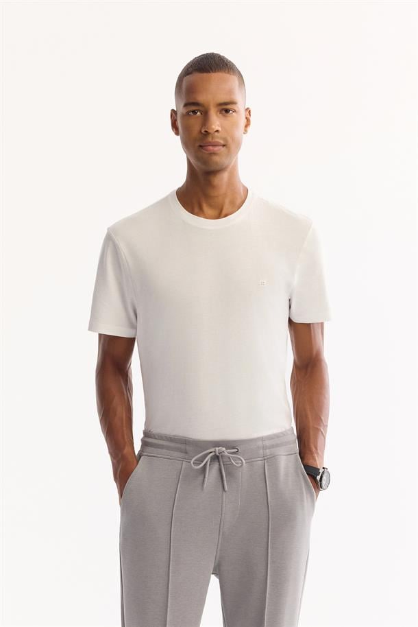 Gri Beli Lastikli Bağcıklı Soft Touch Bi-Stretch Eşofman Altı