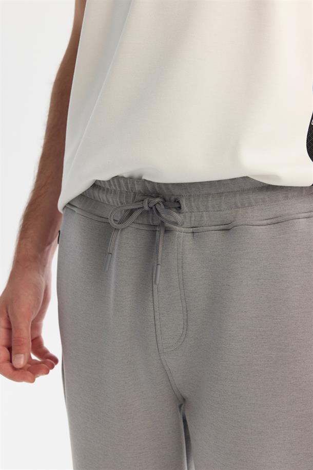 Gri Beli Lastikli Bağcıklı Soft Touch Eşofman Altı