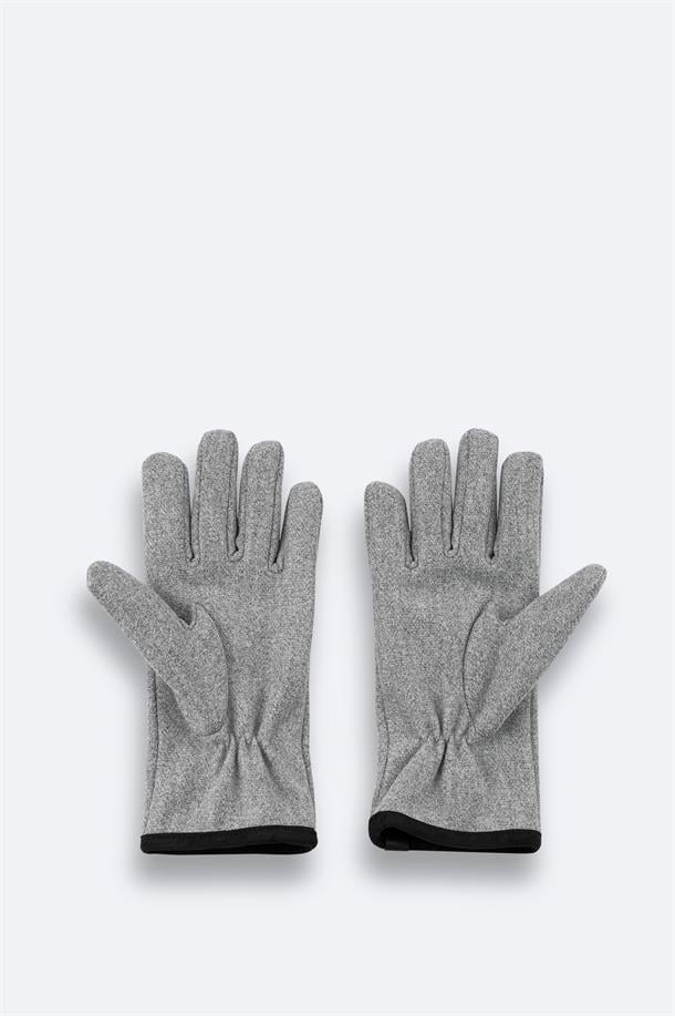 Gri Düz Kaşe Eldiven