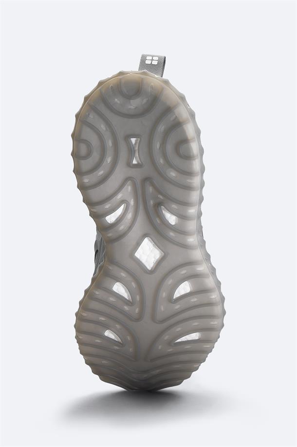 Gri Nefes Alan Hafif Sneaker Ayakkabı