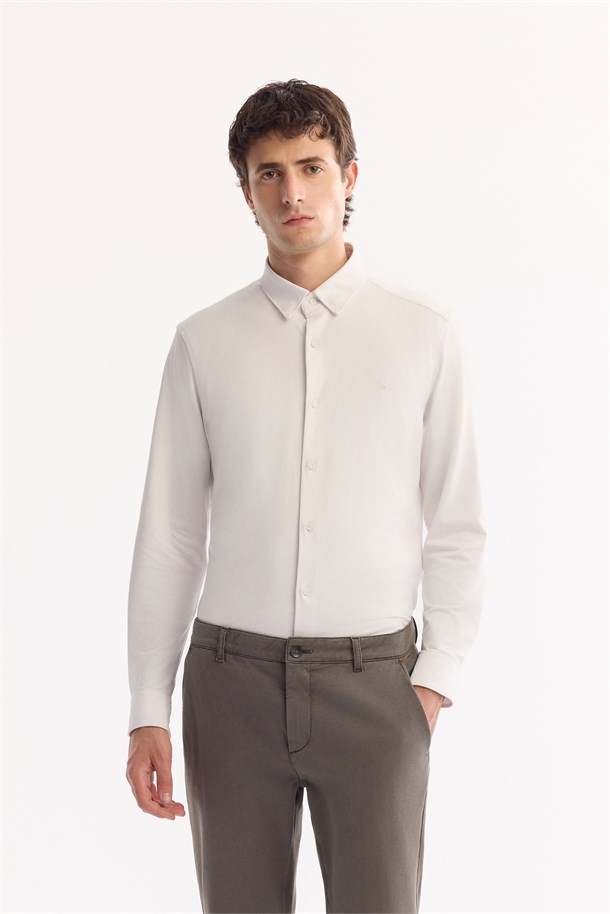 Grey Khaki Classic Waist Soft Touch Chino Pants