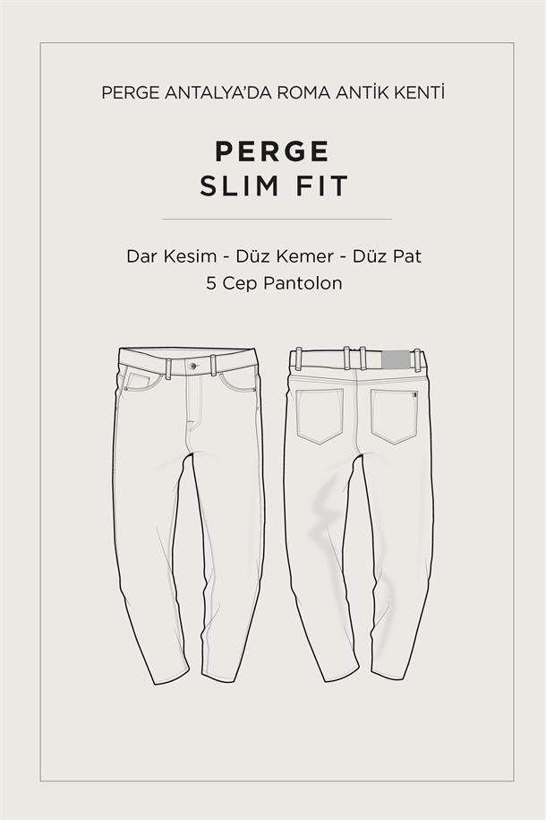 Gri Haki Klasik Bel Soft Touch Pamuklu Pantolon