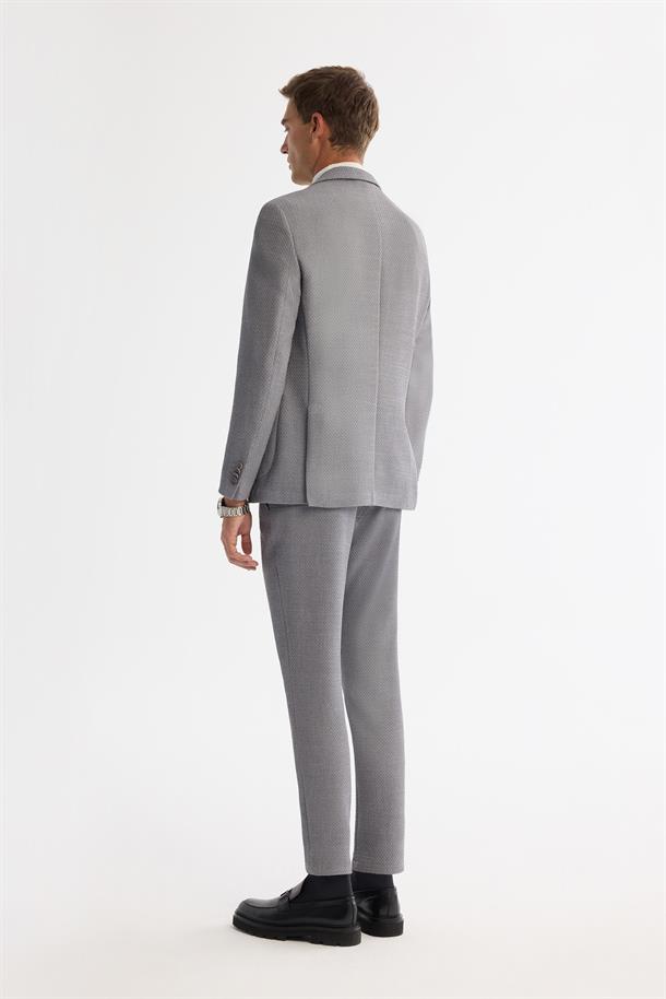 Gri Mono Yaka Bi-Stretch Blazer Ceket