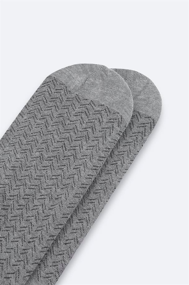 Gri Bambu Sneaker Çorap