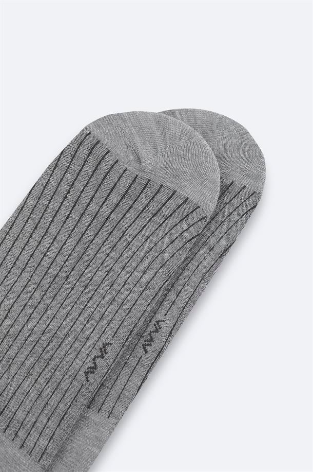 Gri Bambu Sneaker Çorap