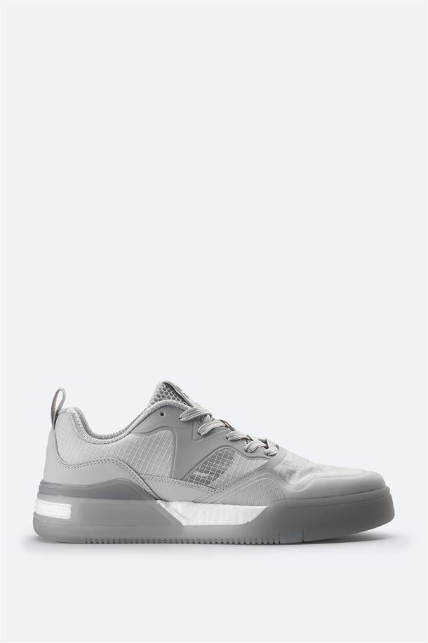 Gri Nefes Alan Hafif Sneaker Ayakkabı