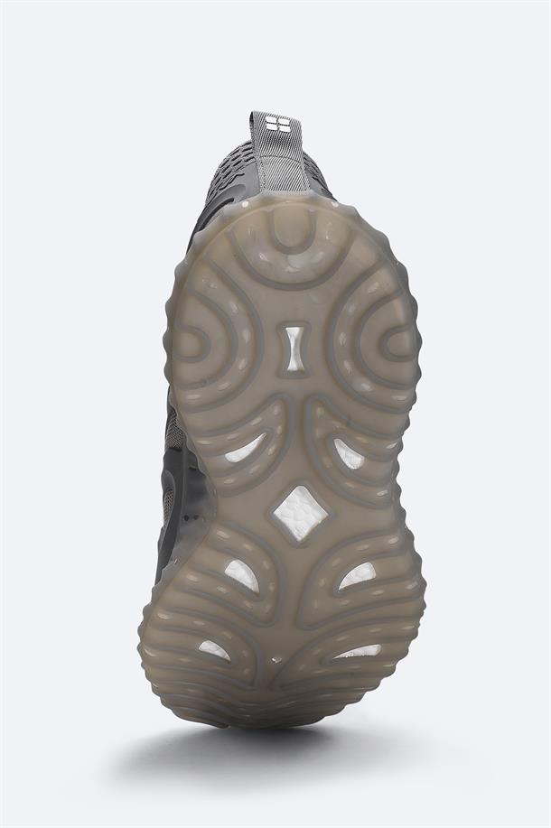 Gri Nefes Alan Hafif Sneaker Ayakkabı