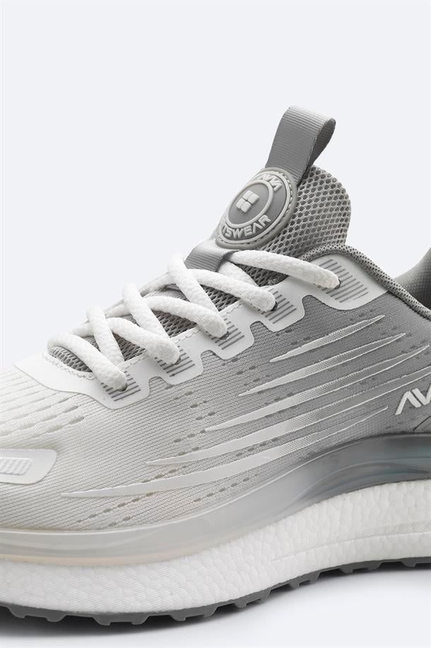 Gri Nefes Alan Hafif Sneaker Ayakkabı