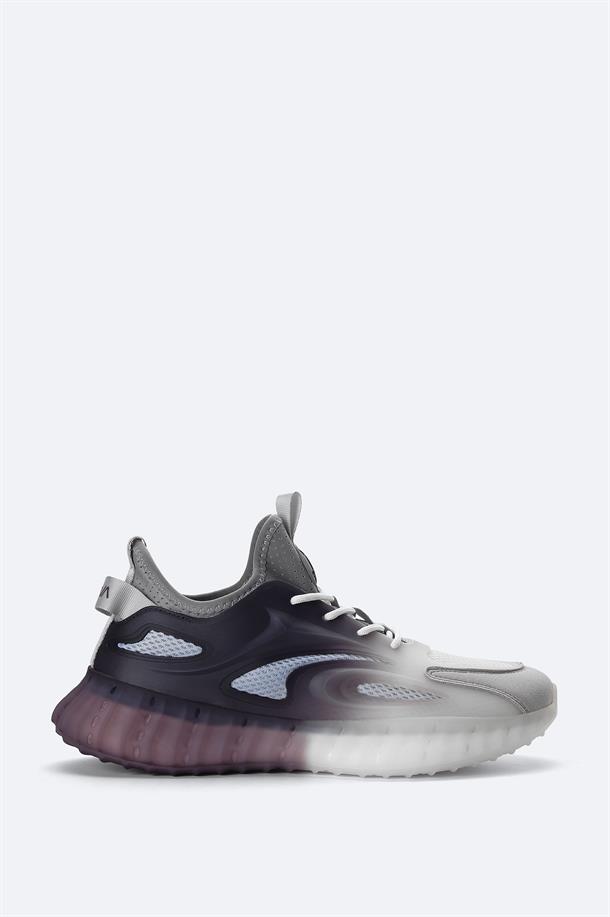 Gri Nefes Alan Hafif Sneaker Ayakkabı