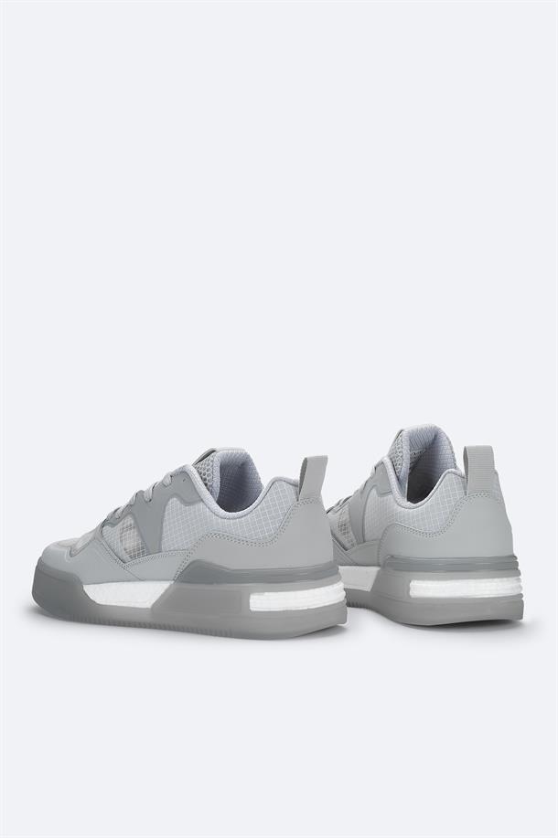 Gri Nefes Alan Hafif Sneaker Ayakkabı