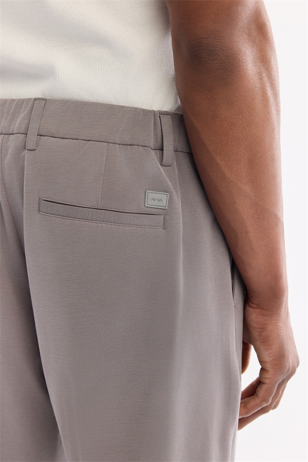 Gri Yanı Lastikli Soft Touch Elastan Chino Pantolon