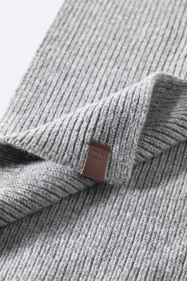 Gri Yün Karışımlı Fitilli Atkı