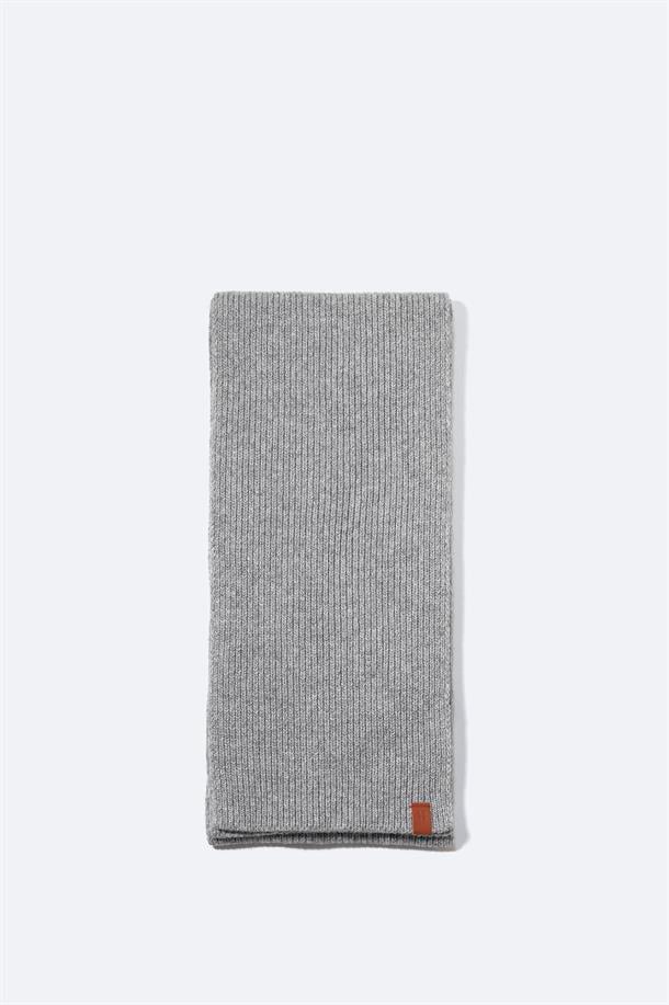 Gri Yün Karışımlı Fitilli Atkı