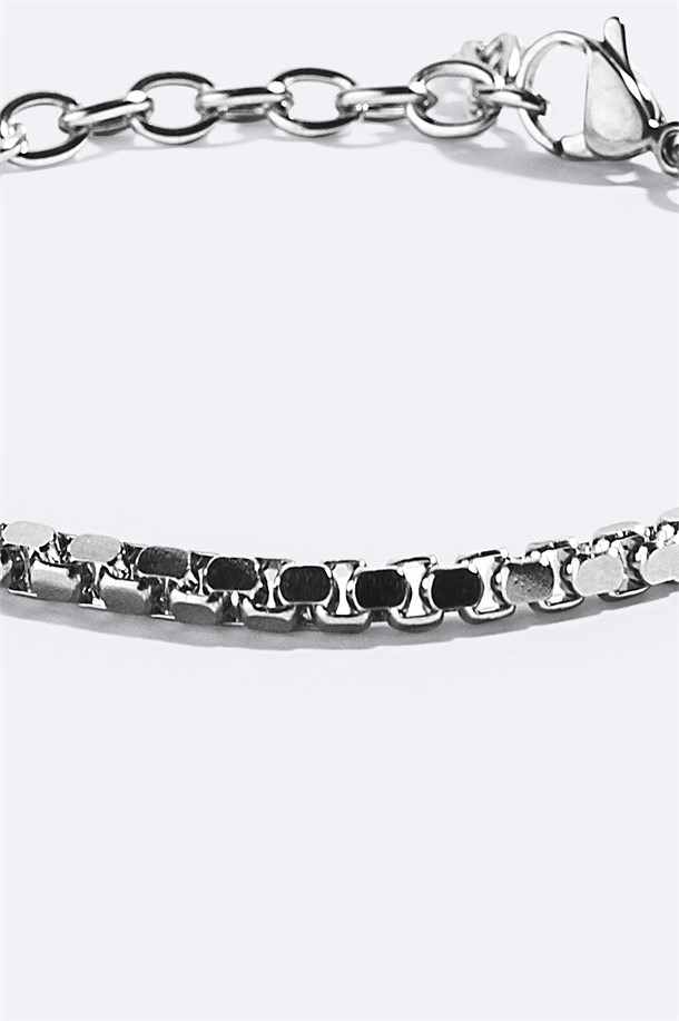 Silver 100% Steel Bracelet