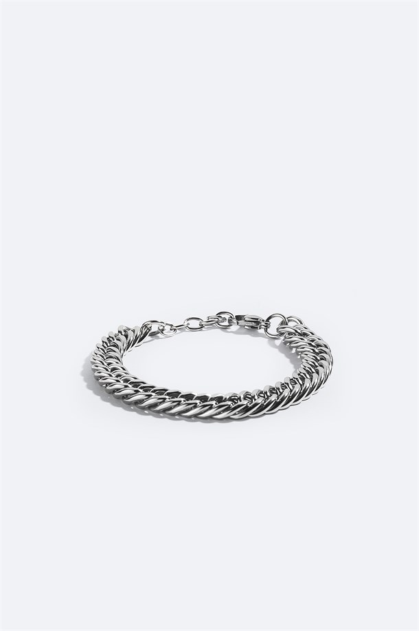 Silver 100% Steel Bracelet