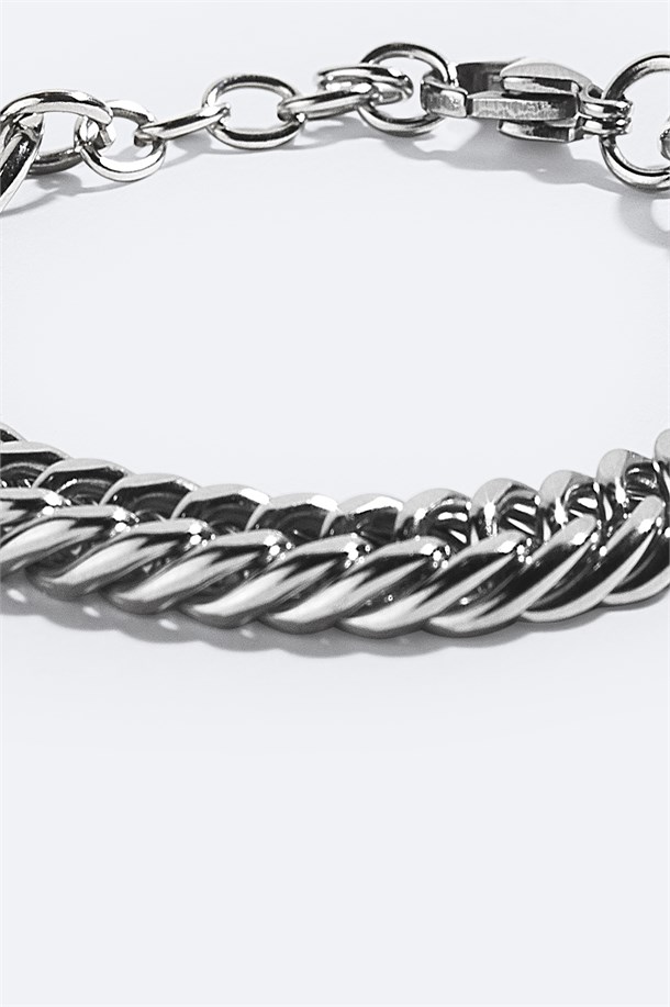 Silver 100% Steel Bracelet