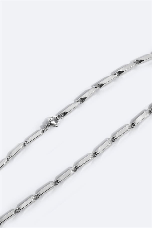 Gümüş Rengi %100 Çelik Kolye