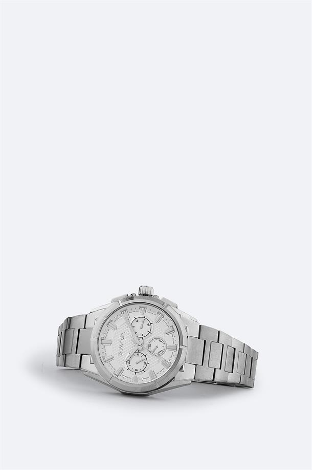 Gümüş Hediye Kutulu Metal Kordonlu Kol Saati