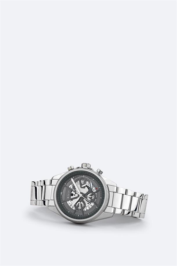 Gümüş Hediye Kutulu Metal Kordonlu Kol Saati