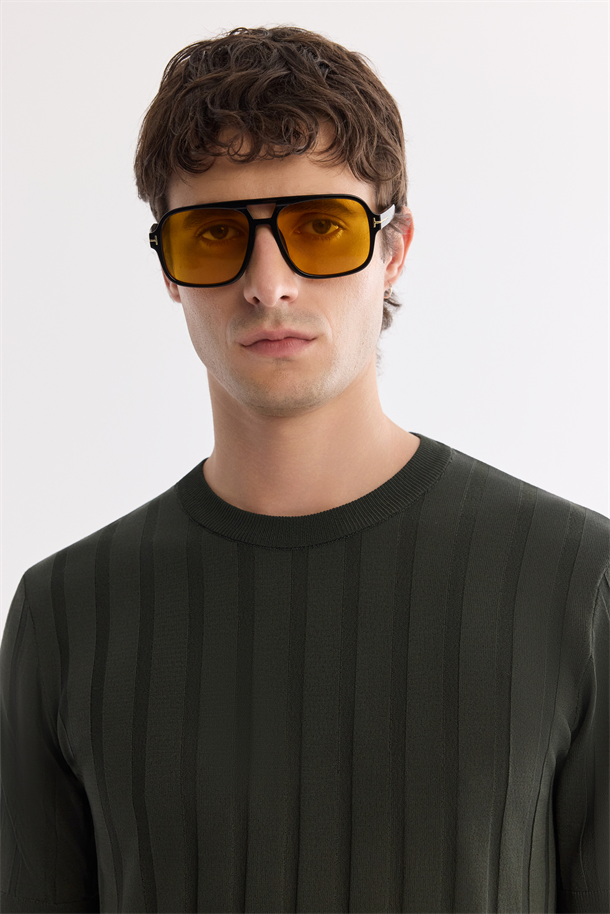 Haki Bisiklet Yaka Kolay Ütülenen Kırışmaz Triko T-shirt