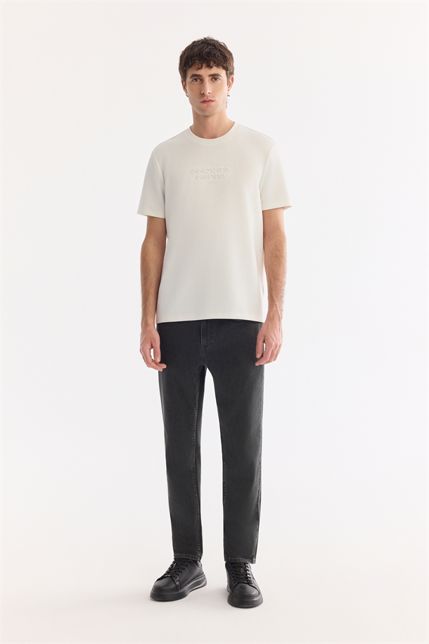 Haki Eskitme Yıkamalı Pamuklu Elastan Jean Pantolon