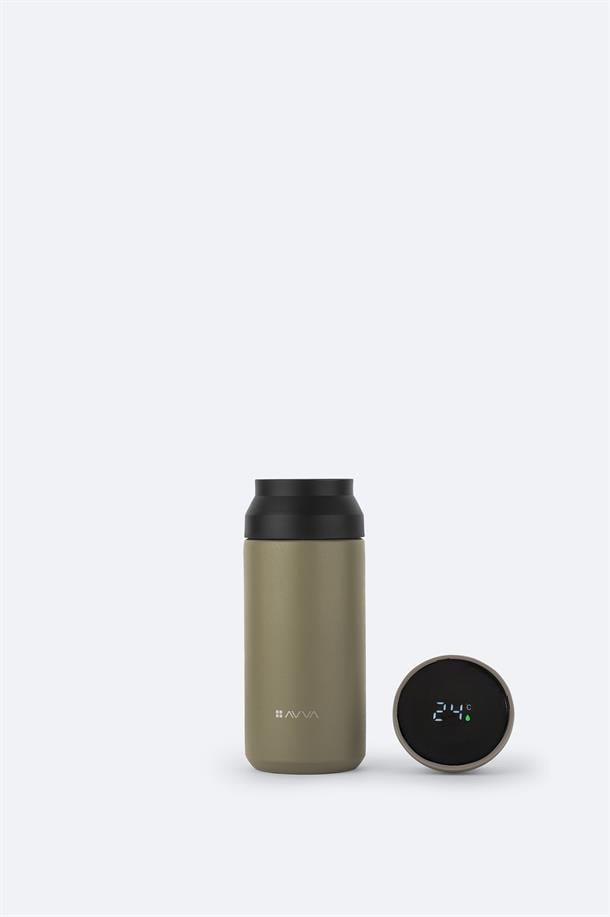 Khaki Sport Stainless Steel Thermos – 350 ML