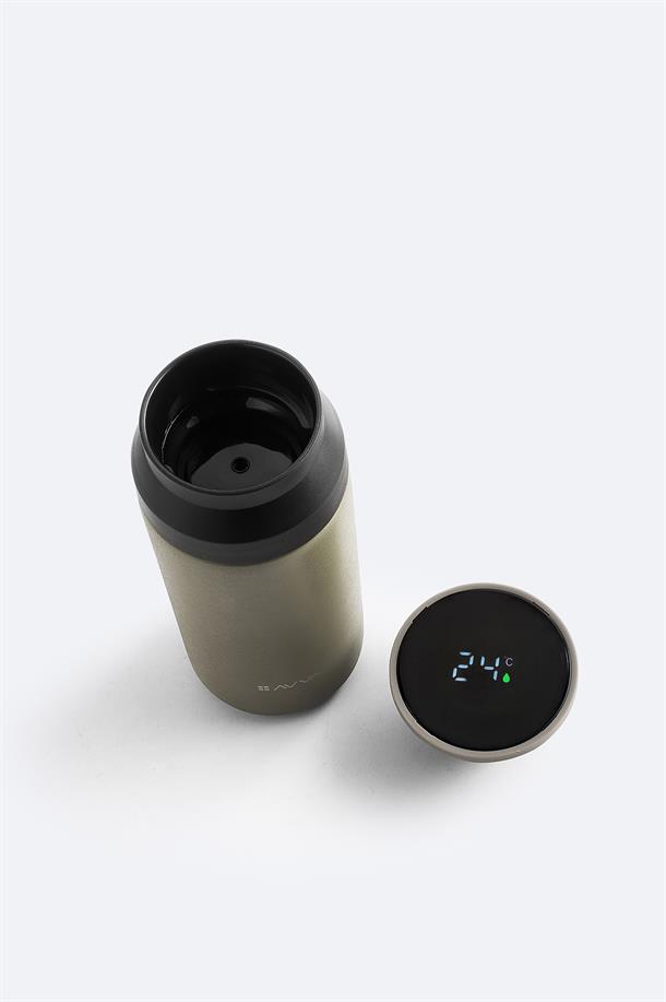 Khaki Sport Stainless Steel Thermos – 350 ML