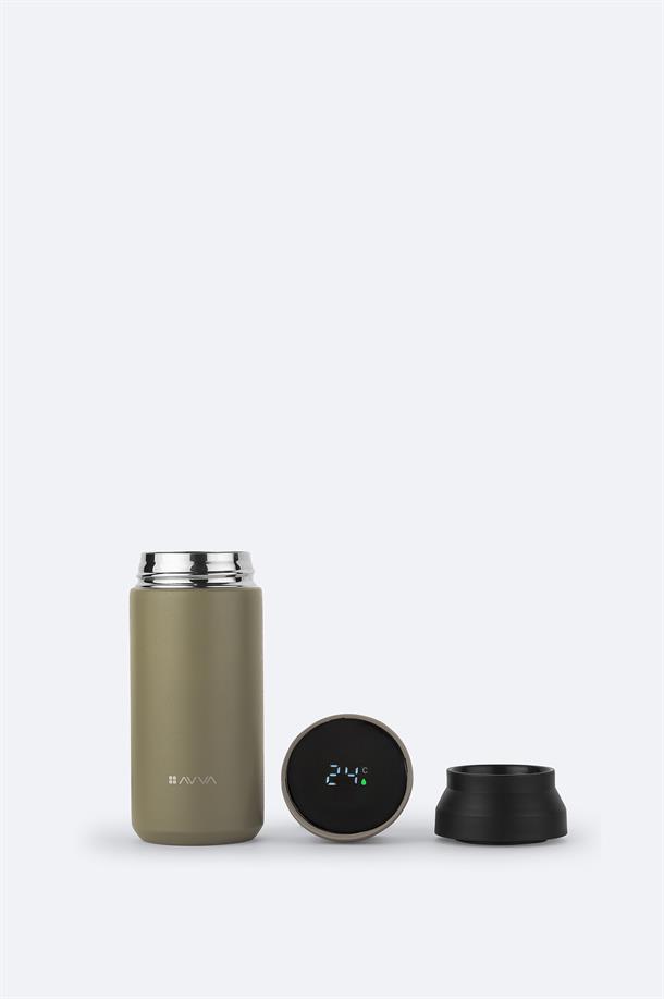 Khaki Sport Stainless Steel Thermos – 350 ML
