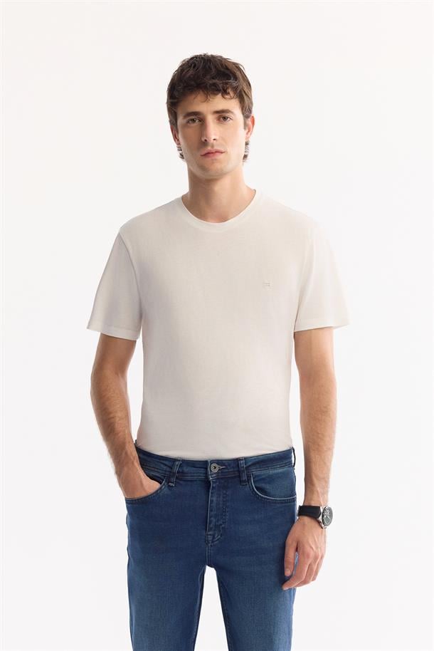 İndigo Klasik Bel Pamuklu Eskitme Yıkmalı Jean Pantolon