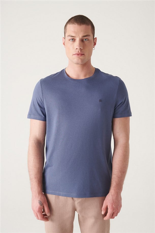İndigo Ultrasoft Bisiklet Yaka Basic Modal T-Shirt