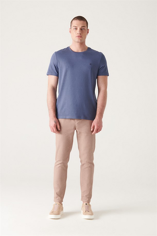 İndigo Ultrasoft Bisiklet Yaka Basic Modal T-Shirt