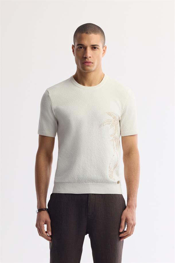 Kahve Beli Lastikli %100 Keten Pantolon