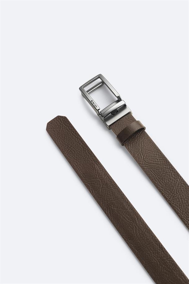 Kahve %100 Deri Kemer